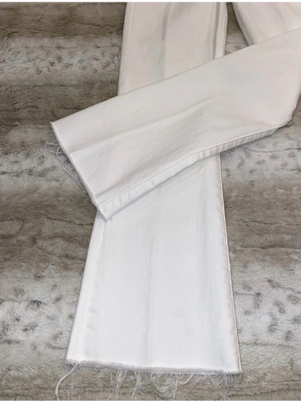 NWT💕MOTHER The Hustler High Waist Fray Hem Ankle Color:Fairest Of Them All - Picture 7 of 15